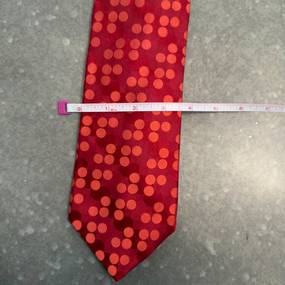 Ted Baker London Red Polka Dot Silk Necktie - Picture 8 of 8